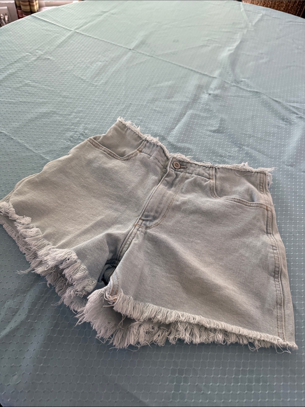 Hollister Distressed Light Blue Denim Shorts